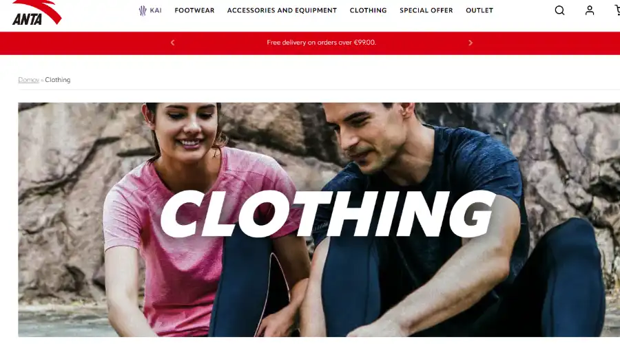 Vêtements de sport Anta