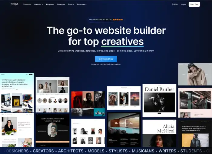 pixpa-homepage